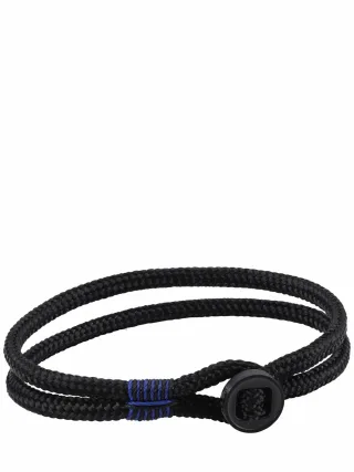 Pig & Hen Herren Armband Don Dino Schwarz Meerwasserfestes Tau aus Polyester