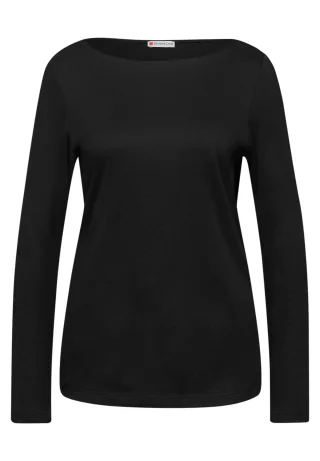 Street One - Basic Langarmshirt black - Gr. - 38