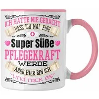 Trendation Tasse Pflegekraft Tasse Geschenk Altenpflegerin Frauen Geschenkidee Pflegekr