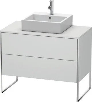 Duravit XSquare Konsolenwaschtischunterbau bodenstehend Weiß Seidenmatt 1000x548x778 mm - XS49210363 XS492103636