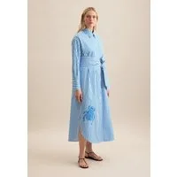 seidensticker Sommerkleid Schwarze Rose 1/1 Kragen Streifen