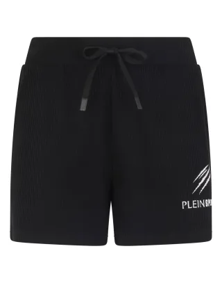 PLEIN SPORT Shorts "Ribbed Loose Fit Shorts Scratch"