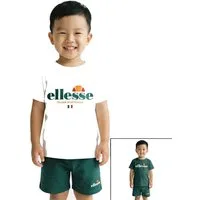 Ellesse Shirt & Hose ellesse Kinder Sportanzug 3-Teiler Set T-Shirts & Shorts 2-14 Jahre (Set, 3 Teile 2 T-Shirts + kurze Hose) Kinder Sportset 2 - 14 Jahre 2 T-Shirts + Shorts Sporthose