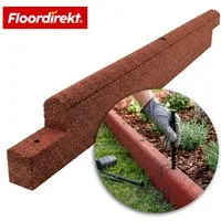 Floordirekt Rasenkante Gummi Randstein flexibel Garten Wege Terrasse wetterfest recycelt, für Garten, Wege & Terrasse, flexibel