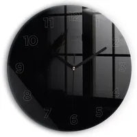 Tulup Wanduhr Glasrunde Uhr Moderne Glaswanduhr 30 cm Uhr aus gehärtetem Glas