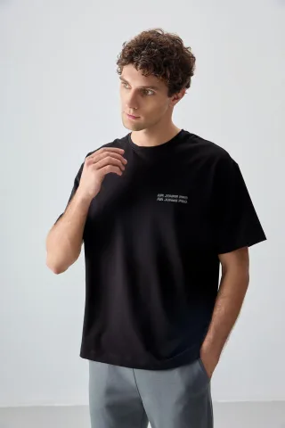 Übergrößenshirt aus bedrucktem Baumwolljersey