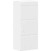 vidaXL Badezimmerspiegelschrank Badezimmer-Wandschrank mit Regal TULUM Weiß 37 x 24,5 x 86 cm (1-St)