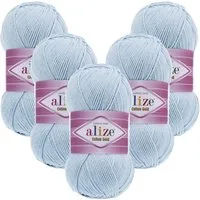 Alize 5 x ALIZE Cotton Gold Häkelwolle, 330 m, Handstrickgarn,Premium Wolle, Amigurumi