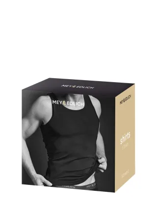 Mey & Edlich Herren Gefährten-Shirt Dreierpack Schwarz Drei Shirts auf einmal