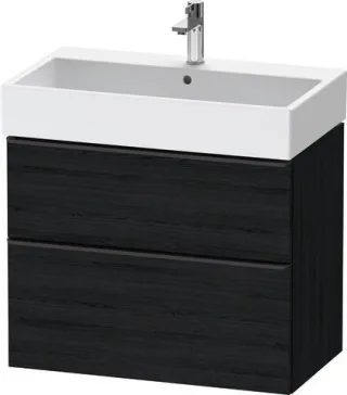 Duravit D-Neo Waschtischunterbau wandhängend Eiche Schwarz Matt 784x442x625 mm - DE43730BD160000 DE43730BD160000