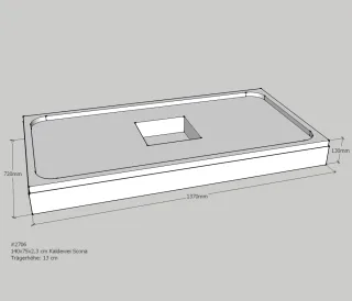 Neuesbad Wannenträger für Kaldewei Scona 750x1400x23 SD24070