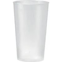 elasto Becher 0,4L Mehrwegbecher Kunststoff-Trinkbecher transparent Wasserbecher, Made in Germany, BPA Frei, Bierbecher, Partybecher, Festivalbecher