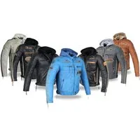 Alpha Speeds Motorradjacke - /Freizeit Herren Lammlederjacke Bikerjacke Highway 11 (Abnehmbares Innenfutter und Kapuze, (NEUE VERSION 2025) Aus weichem Lammleder, inkl. einsetzbarer Protektoren