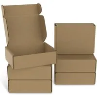 FIVMEN Versandkarton 20 Stück Flache Wellpappe Faltschachtel Postboxen Braun, für Warensendung, Geschenkverpackung & Versand