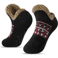 Blusmart Haussocken Hausschuhsocken für Damen und Herren (Warm, Rutschfest, Gestrickt, dick, Flauschig) Für Boden, Bett, Haus