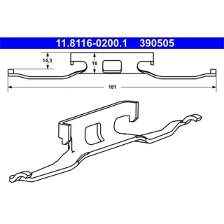 ATE Feder f?r Bremssattel vorne Mercedes Sprinter vito V Klasse VW LT