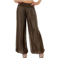 Caspar Palazzohose KHS010 elegante Damen Hose mit Seidenanteil Mit blickdichter Innenhose & hohem, figurfreundlichem Stretch Bund