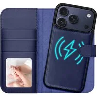CoolGadget Handyhülle Magnet Book Case für Apple iPhone 17 Pro Hülle + Klapphülle 6,3 Zoll, 2in1 abnehmbare magnetische RFID Schutzhülle Kartenfach Fotofenster