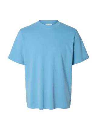 Selected - Basic T-Shirt blau - Gr. - S