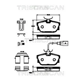 Triscan Bremsbel?ge hinten VW Transporter T4 811029062