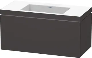 Duravit L-Cube c-bonded Set wandhängend Graphit Supermatt 1000x480x500 mm - LC6918N8080 LC6918N8080