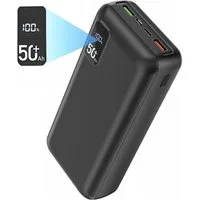 AeroAxis Powerbank 50000mAh 22,5W 4 Ports LED Display 3 Geräte gleichzeitig Powerbank powerbanks mit LED Display 50000 mAh (3,7 V), kompatibel mit iPhone & Android, ideal für Camping, Reisen & Notfälle