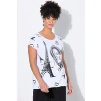 MIAMODA T-Shirt T-Shirt Komfort Fit Paris/Herz-Druck