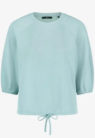 zero - Lässiges Sweatshirt mit Ballonärmeln und Tunnelzug blau - Gr. - 38