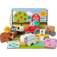 Melissa & Doug - Blockables Bauernhof Spielset, Konstruktionsspielzeug