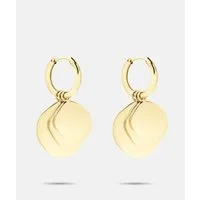 Liebeskind Berlin Paar Creolen Schmuck Geschenk Edelstahl Ohrringe The Organic Treasure, Einhänger abnehmbar