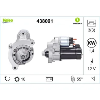 Valeo Anlasser 1,4 kW Citroen Fiat Lancia Peugeot 438091