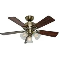 Hunter Deckenventilator Deckenventilator Beacon Hill 107 cm Messing mit Licht, Mit Zugschnur