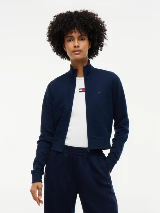 Tommy Jeans (PVH Group) - TJW S FLAG FITTED ZIP THRU EXT Dark Blue - Gr. - XS