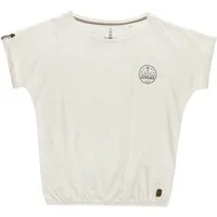 Leitfeuer T-Shirt Damen Sommershirt Baumwolle - Angeschnittene Ärmel & Gummizug im Saum Shirt Single Jersey, Umgeschlagener Ärmelsaum, Klassischer Rundhals