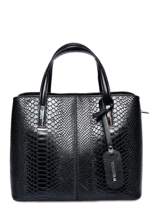Roberta M Schwarz Rindsledertasche