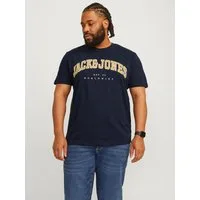 Jack & Jones PlusSize T-Shirt JJECALEB VARSITY TEE SS O-NECK NOOS PLS mit Logobranding