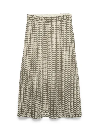 VERO MODA - VMROSALIA HW 7/8 A-LINE SKIRT JRS GA Birch - Gr. - XS