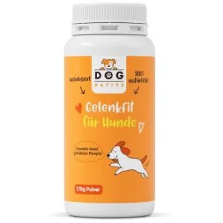 Dog-Native GelenkFit für Hunde, natürliches Gelenkpulver, Gelenk Fit Pulver mit Grünlippmuschel, MSM, Kollagen & Chondroitin für Gelenke & Knochen 175 g