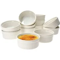 MamboCat Servierschale 12er Set Creme Brulee Schale Bianca 12,5x5cm weiß - 24302129, Porzellan