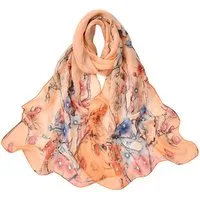Zaewry Schal Modeschal Chiffon Schal Damen Stola Umschlagtuch Halstuch, Abendkleid Cocktailkleid 50x160cm, Polyester Tuch- Pflegeleichtes