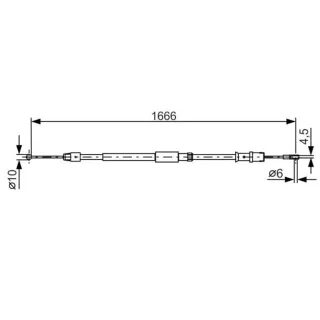 Bosch Handbremsseil hinten links rechts Mercedes Sprinter VW Crafter