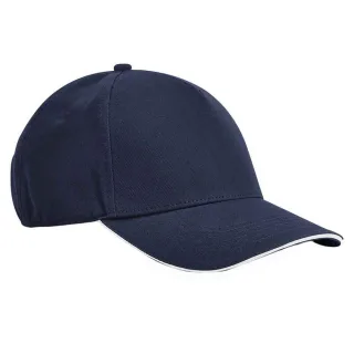 Beechfield - "EarthAware Classic" Baseball-Mütze 5 Segmente (Dunkelblau/Weiß)