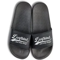 Youth Designz Dorfkind Unisex Badelatschen Flip Flops Badeschuh mit lustigem Spruch für Herren & Damen