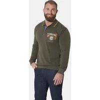 Jan Vanderstorm Langarm-Poloshirt LOKI mit Flachstrickkragen