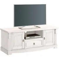 OTTO home Lowboard Anna (Gesamtmaße (B/T/H): ca. 140/44/50 cm), TV-Board, Breite 140 cm, 2 Türen, 1 Schublade, Massivholz, FSC®