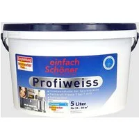 einfach Schöner Farbwelten Wand- und Deckenfarbe 5 Liter Profiweiss Wandfarbe Weiss