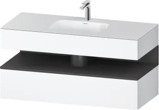 Duravit Qatego Einbauwaschtisch mit Konsolenwaschtischunterbau Weiß Matt 1200x550x600 mm - QA4787049 QA4787049180000