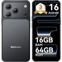blackview WAVE 7C Android16 16+64GB/128GB 5000mAh Android handy Smartphone (6.56 Zoll, 64 GB Speicherplatz, 32 MP Kamera, 4G Dual SIM/Face ID/IP54/GPS/3 Jahre Garantie)
