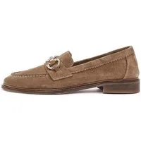 Derimod Maskuline Loafer aus Veloursleder Loafer Echtes Wildleder, Lederfutter, Slip-On-Design, Metallschnalle