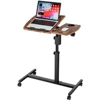 Dripex Stehpult Laptoptisch Beistelltisch Höhenverstellbar 68,5-98cm mit 4 Rollen